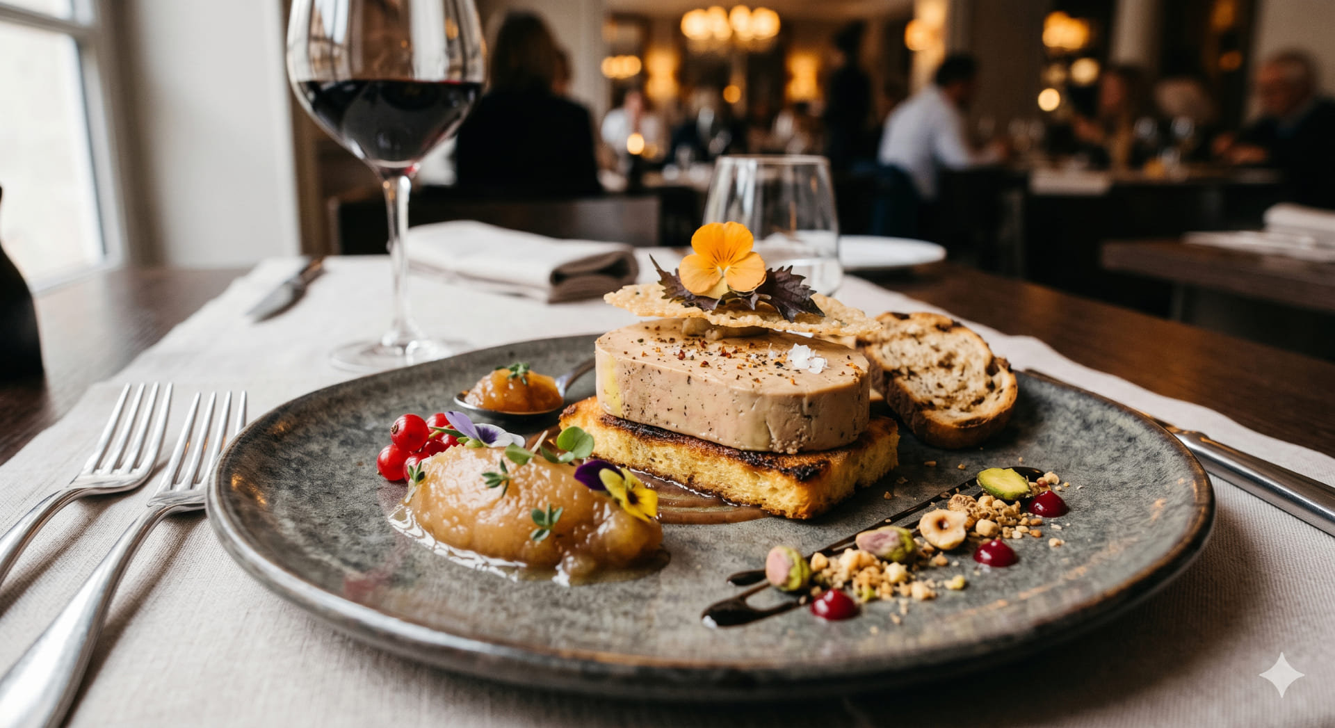 Foie premium emplatado en restaurante